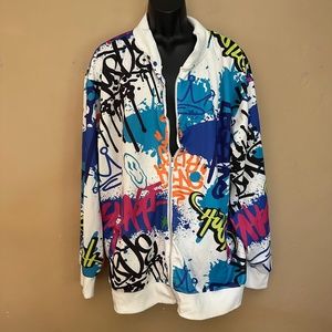 Lion Dynasty Graffiti Jacket  3XL Gently worn 100% polyester Full zip